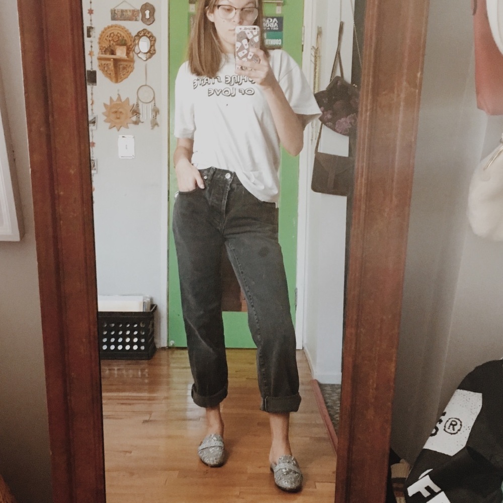 Black Vintage Mom Jeans🖤